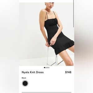 Reformation Nyala Knit Dress Black - Size M